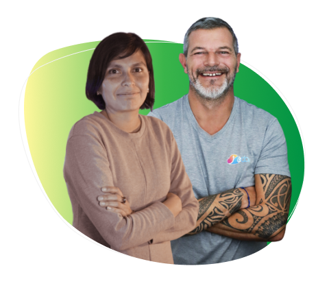 Sol Perdomo, fondatrice d'EDAF Polynésie et Olivier Deleau, fondateur d'EDAF